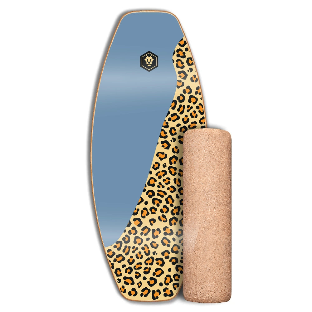 Daffy Boards Trick-Balance Board mit Fiberglas-Kern - Design: Leopard