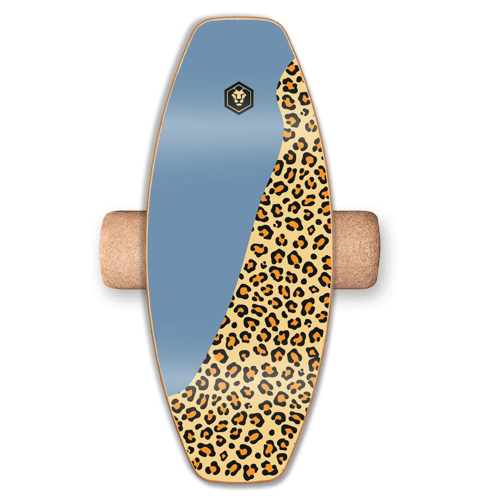 Daffy Boards Trick-Balance Board mit Fiberglas-Kern - Design: Leopard