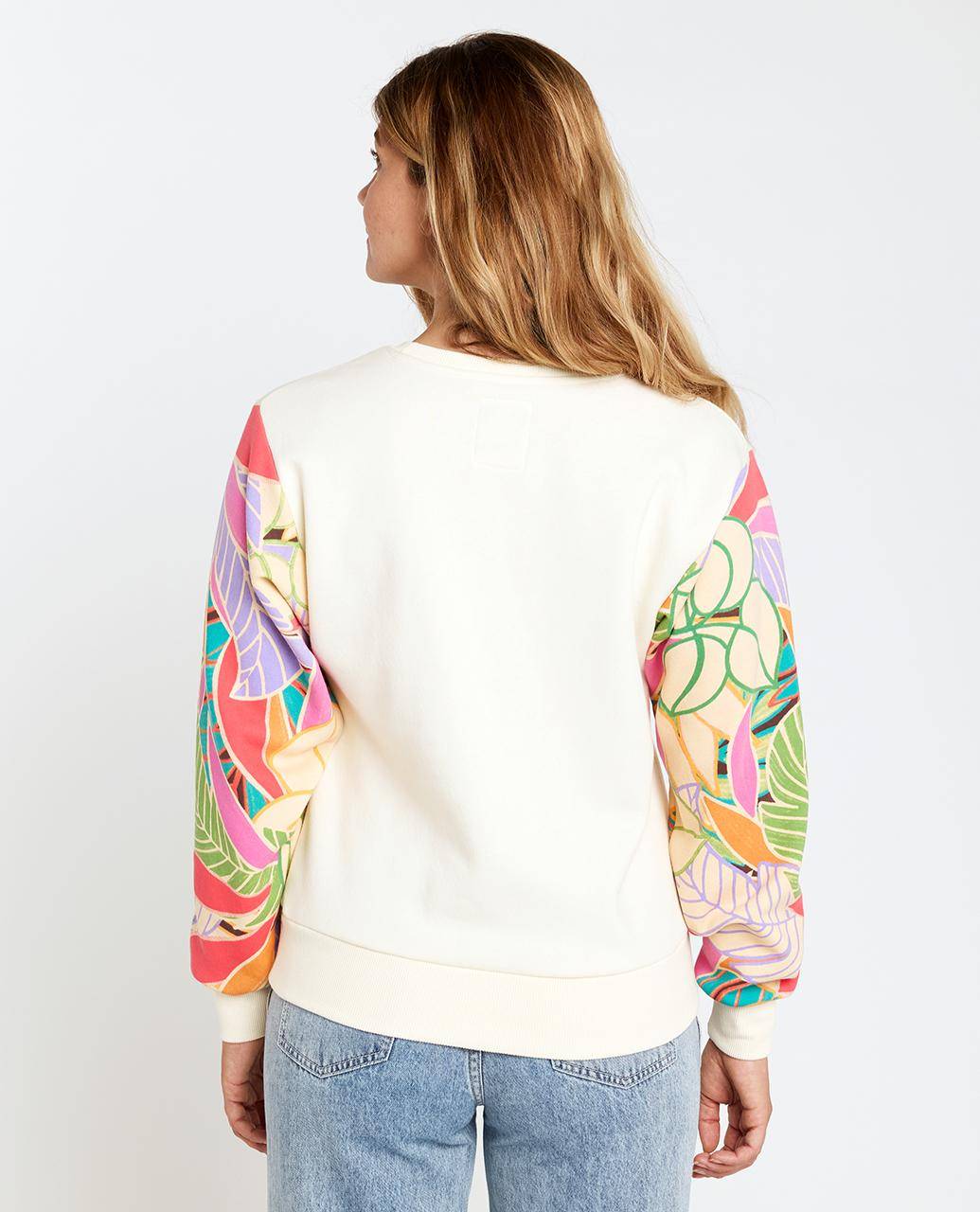 Rip Curl Wavy Print Fleece mit Rundhalsausschnitt