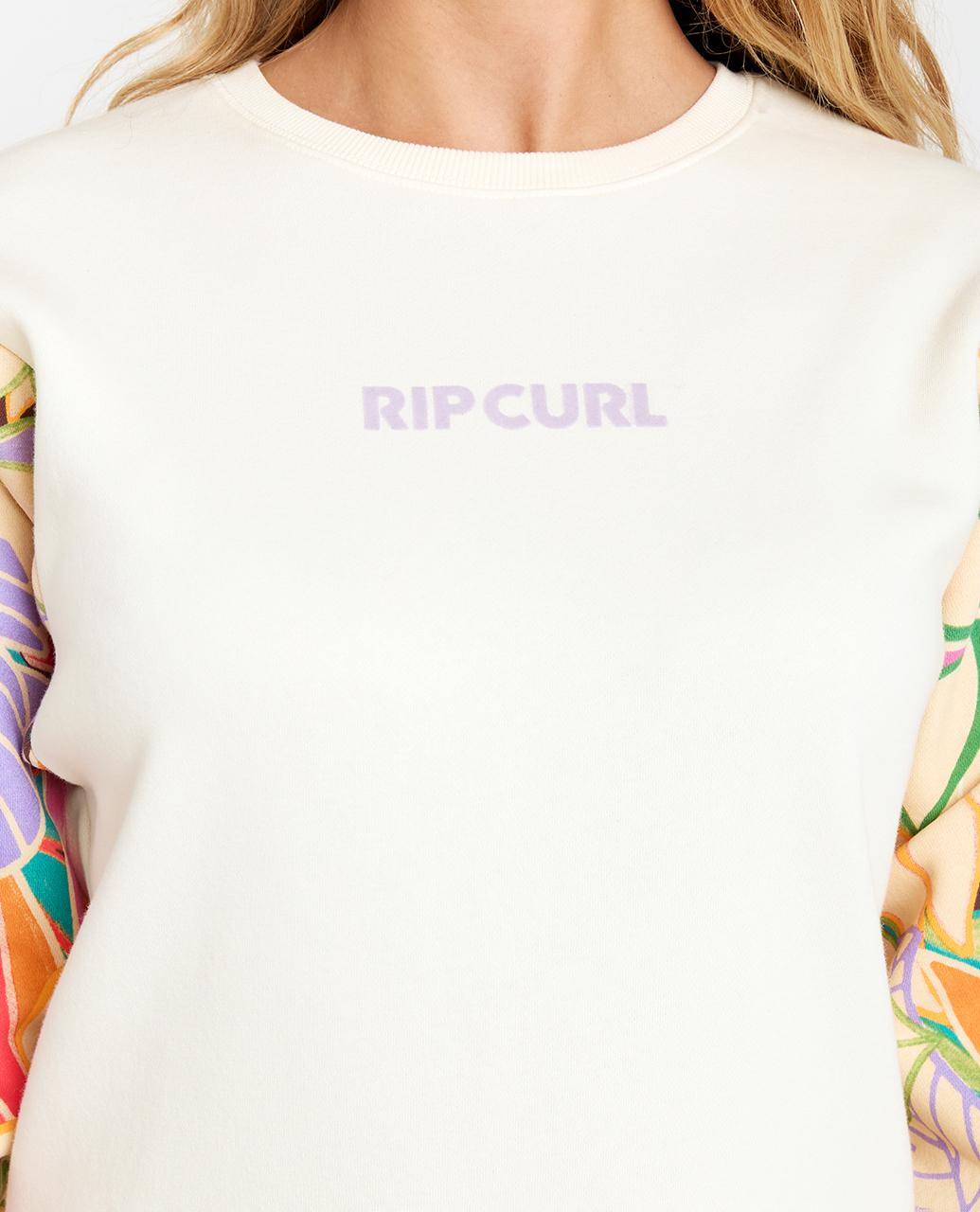 Rip Curl Wavy Print Fleece mit Rundhalsausschnitt