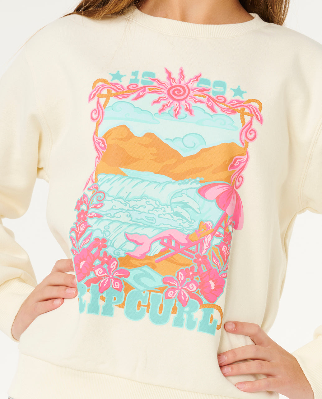Rip Curl Sunshine Squad Rundhals-Sweatshirt für Mädchen