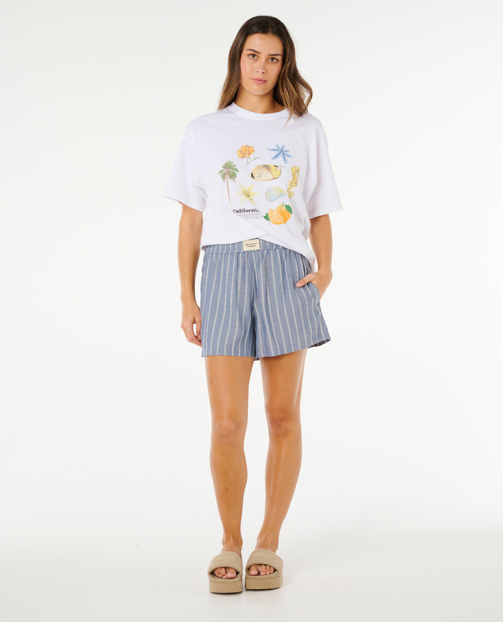 Rip Curl Beach Days Pinstripe Shorts