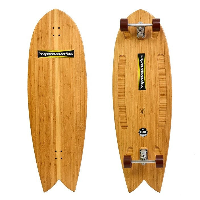 Hamboards Fish 53" Surfskate Complete - Bamboo Natural - Mooloolabas