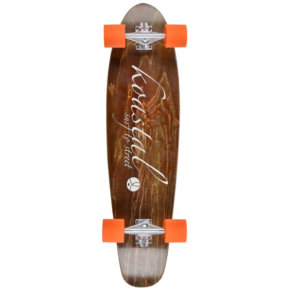 Koastal Two Face - Longboard Komplett Braun Weiß
