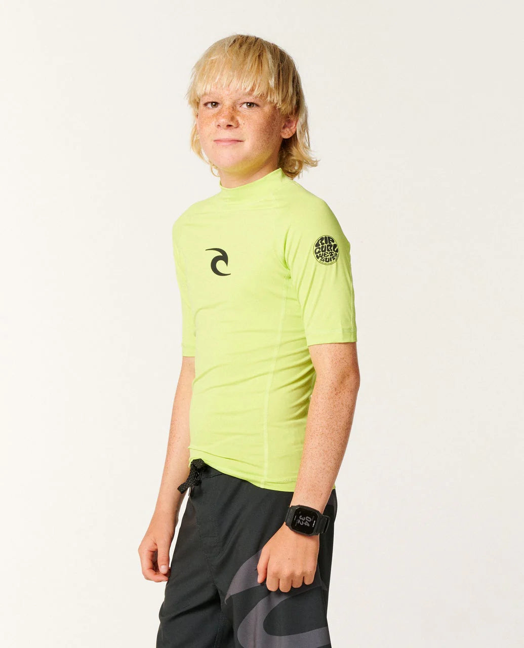 Rip Curl - Waves UPF Short Sleeve Boy Rash - Mooloolabas