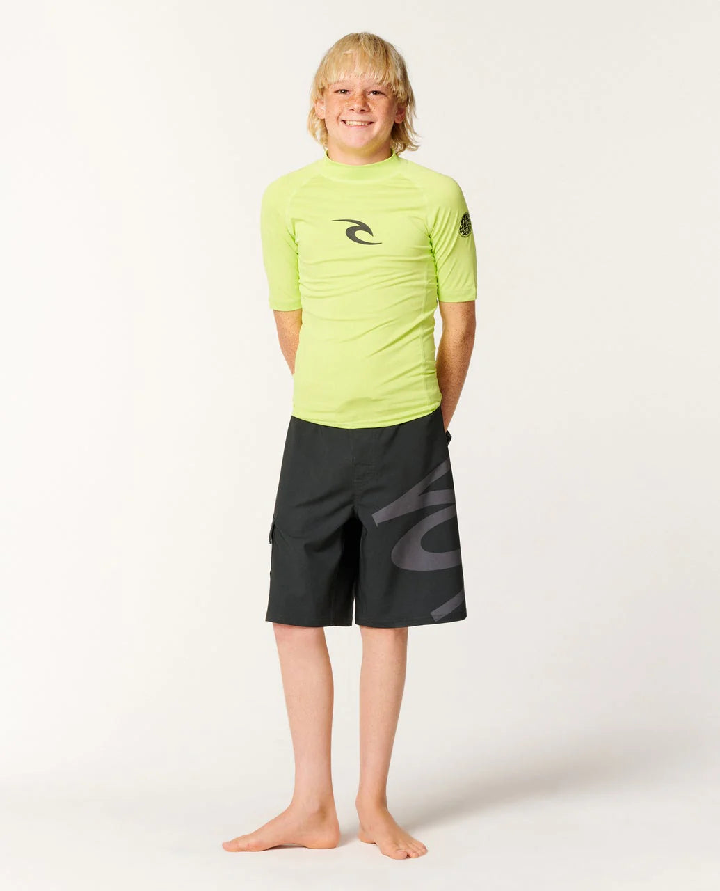 Rip Curl - Waves UPF Short Sleeve Boy Rash - Mooloolabas