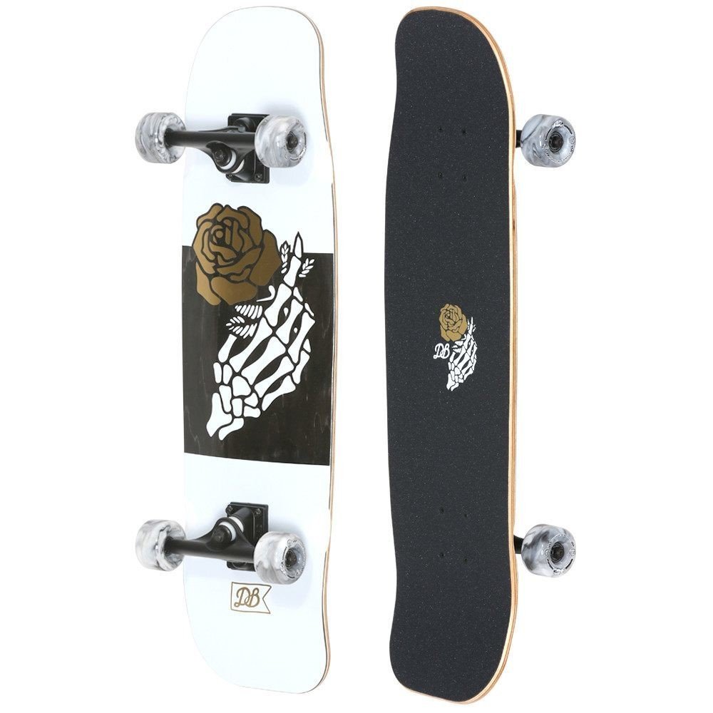 DB Longboards Crook 32" Cruiser Skateboard Complete Braun Weiß