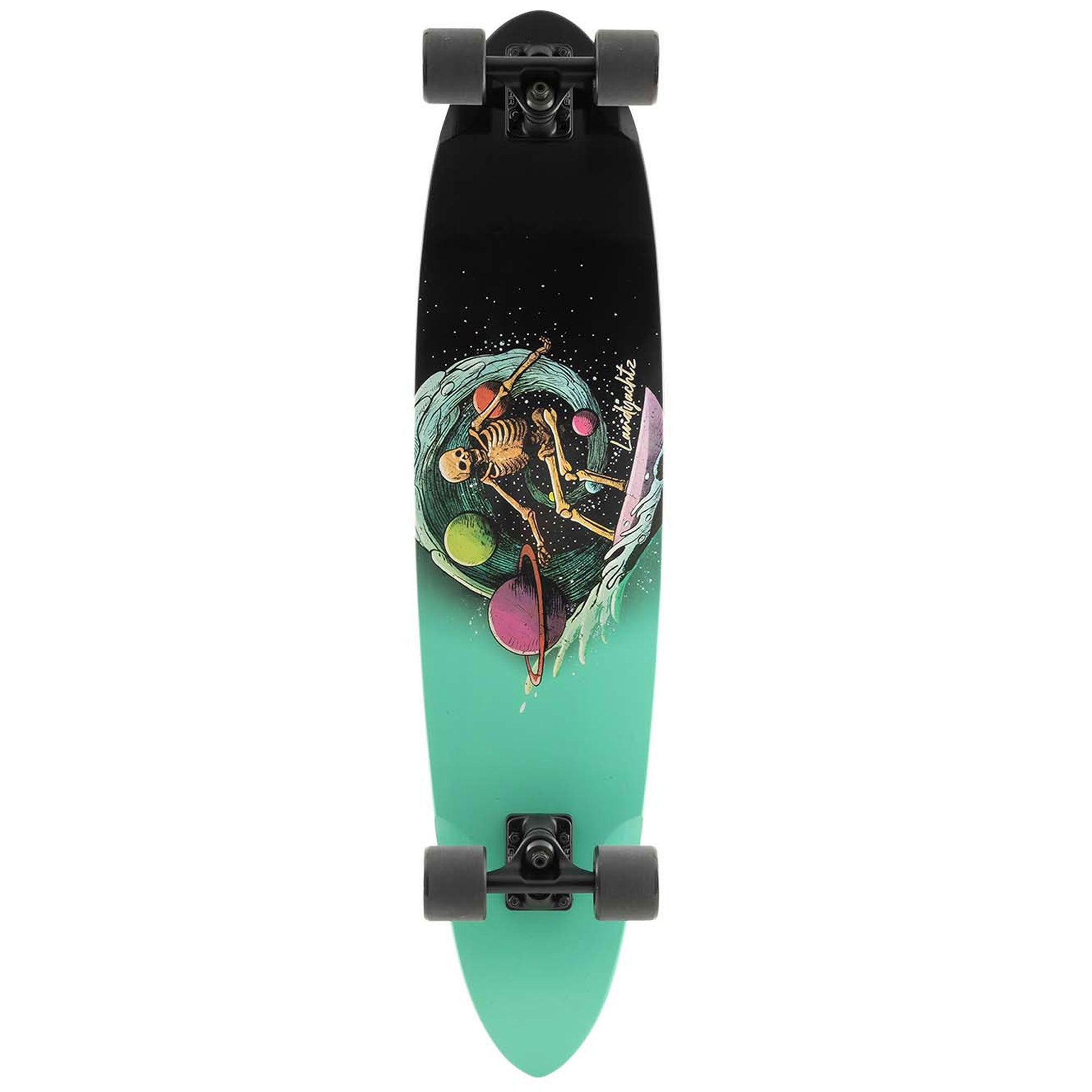 Landyachtz Dipper 36" Longboard Complete – Surfing Skeleton - Mooloolabas