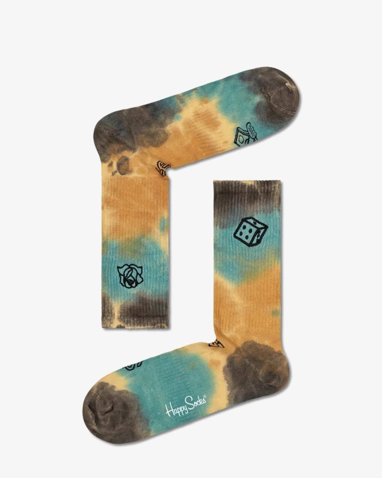 Happy Socks TAGGED 3/4 CREW SOCK SKULL