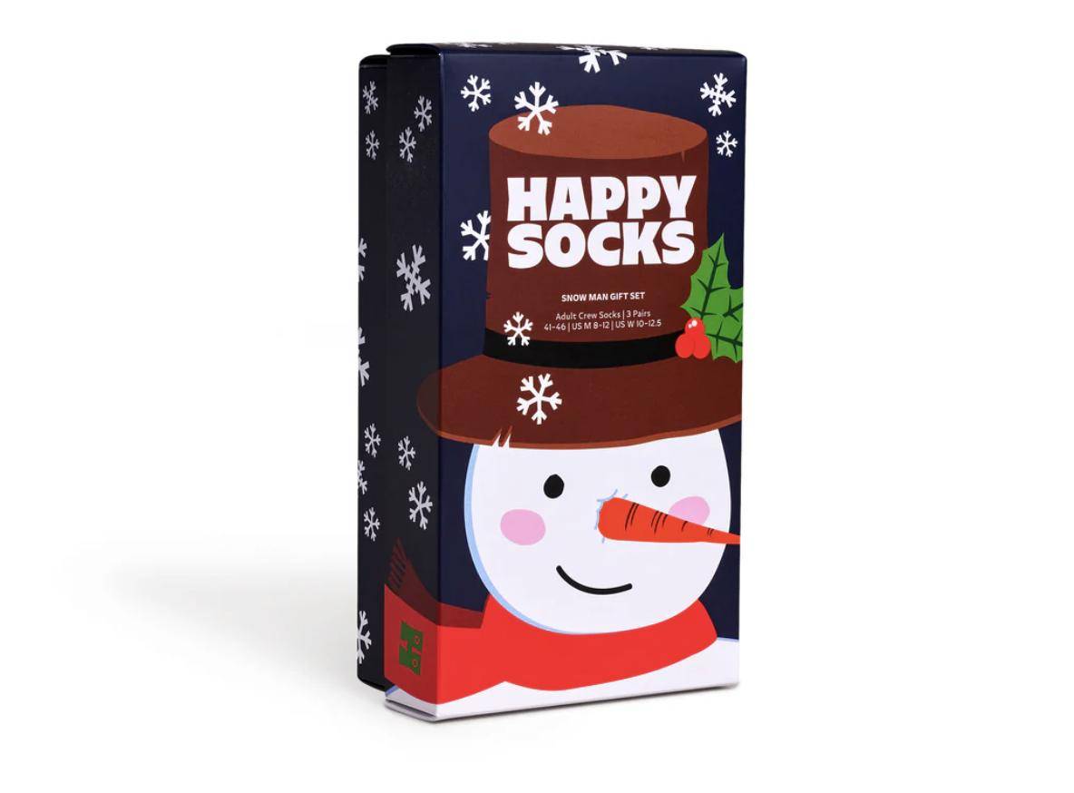 Happy Socks 3-Pack Holiday Navy Socks Gift Set