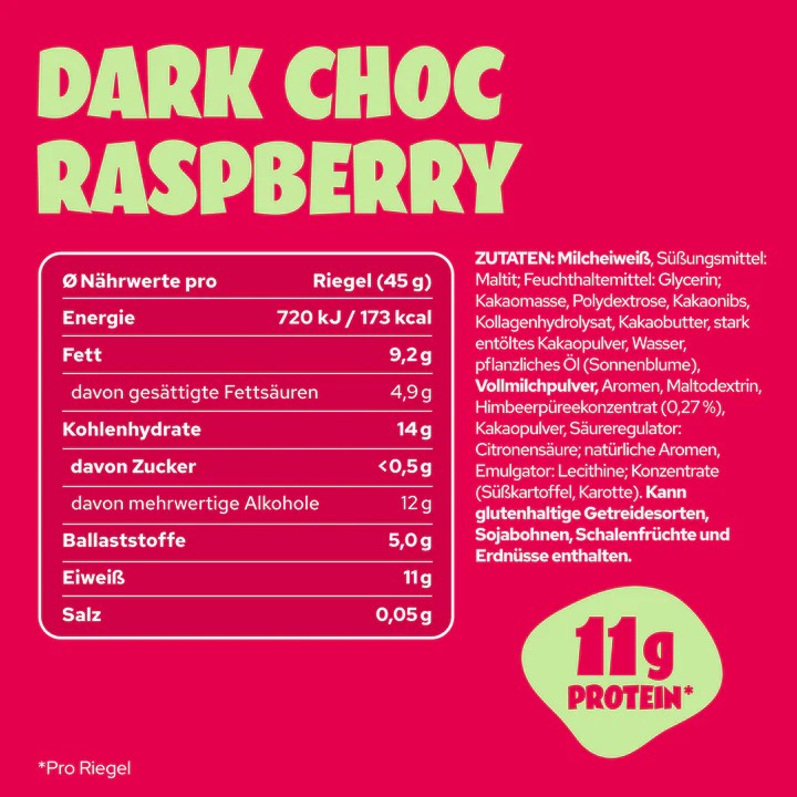 Ahead Dark Chocolate Raspberry Proteinriegel