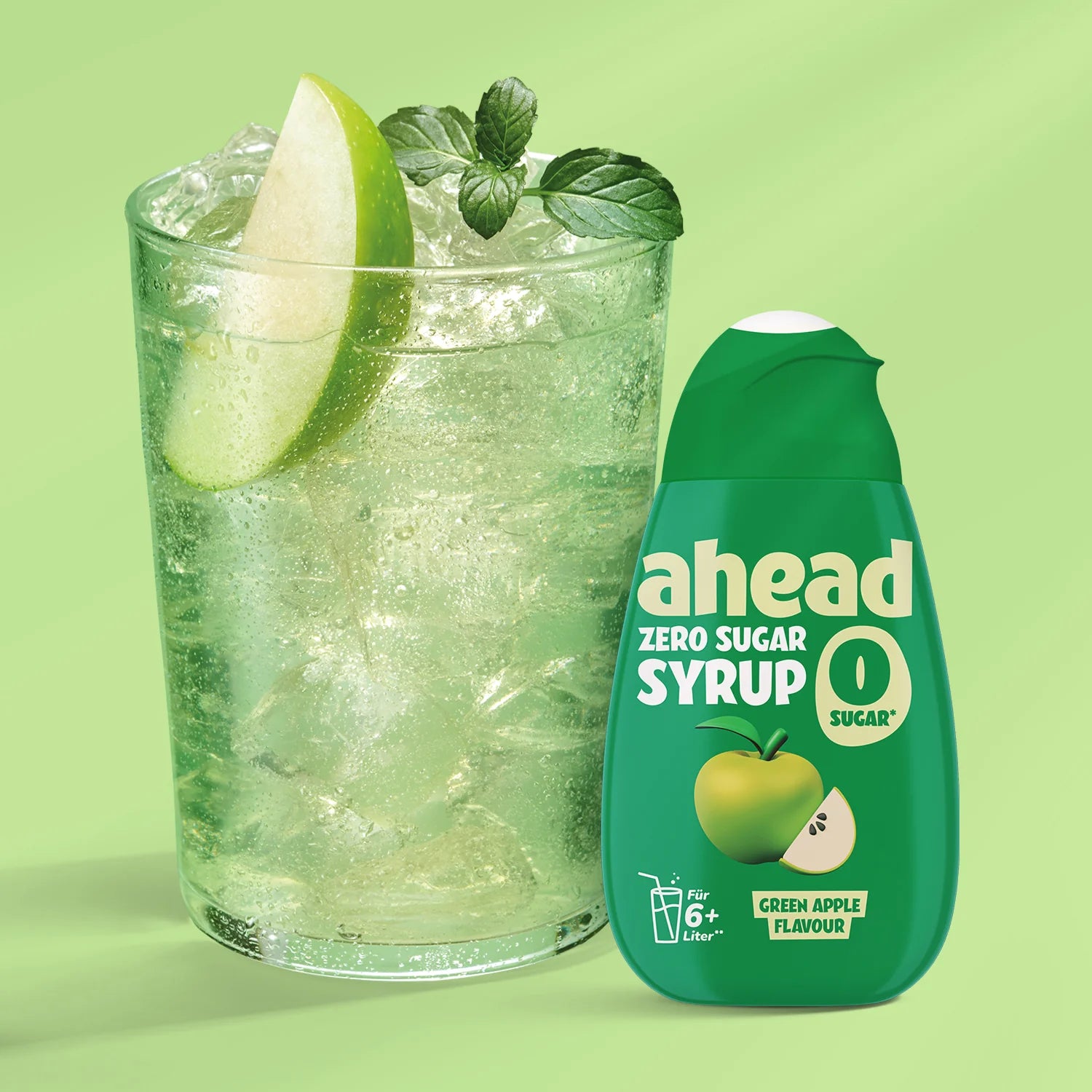 Ahead Zero Sugar Sirup Green Apple - Mooloolabas