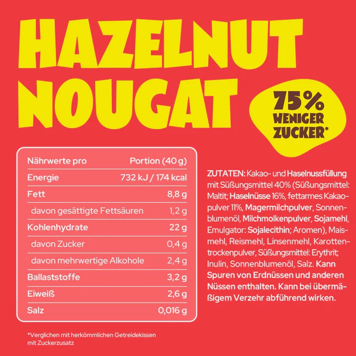 Ahead Hazelnut Nougat Crunchies