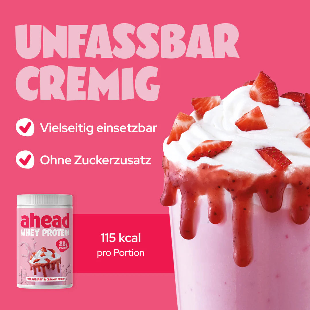 Ahead Strawberry & Cream Whey Protein - Mooloolabas