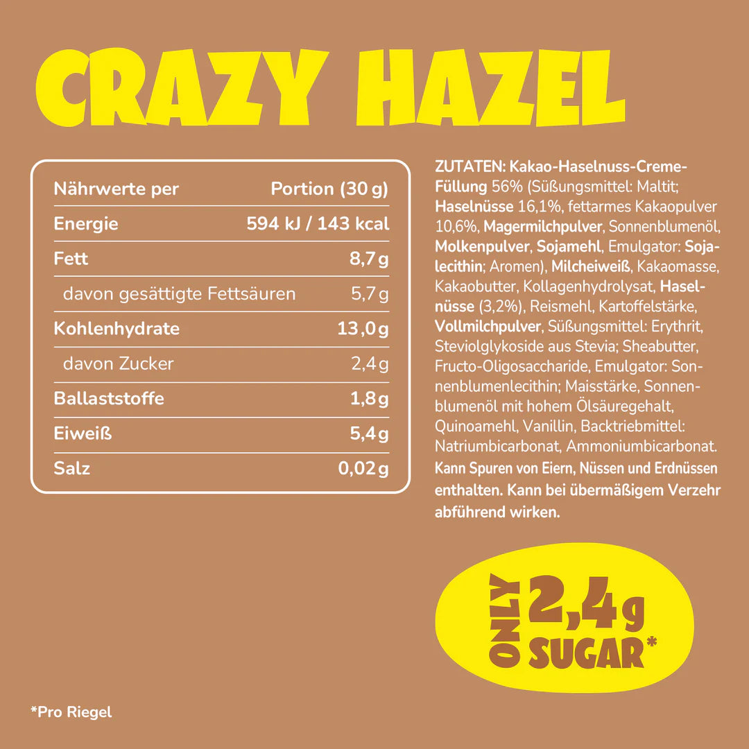 Ahead Crazy Hazel Waffelriegel - Mooloolabas