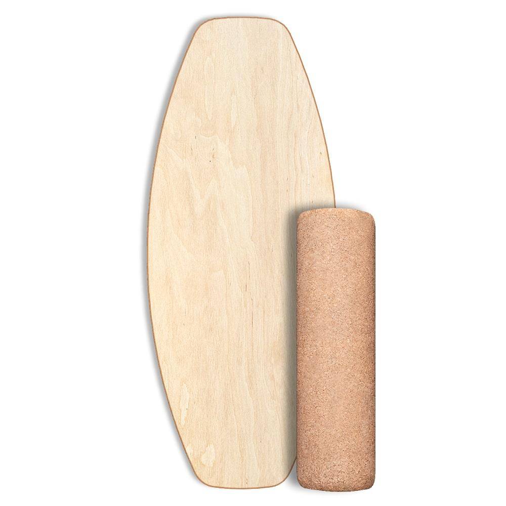 Daffy Boards Allrounder Balance Board Set with Cork Roller - Design: Blank / DIY