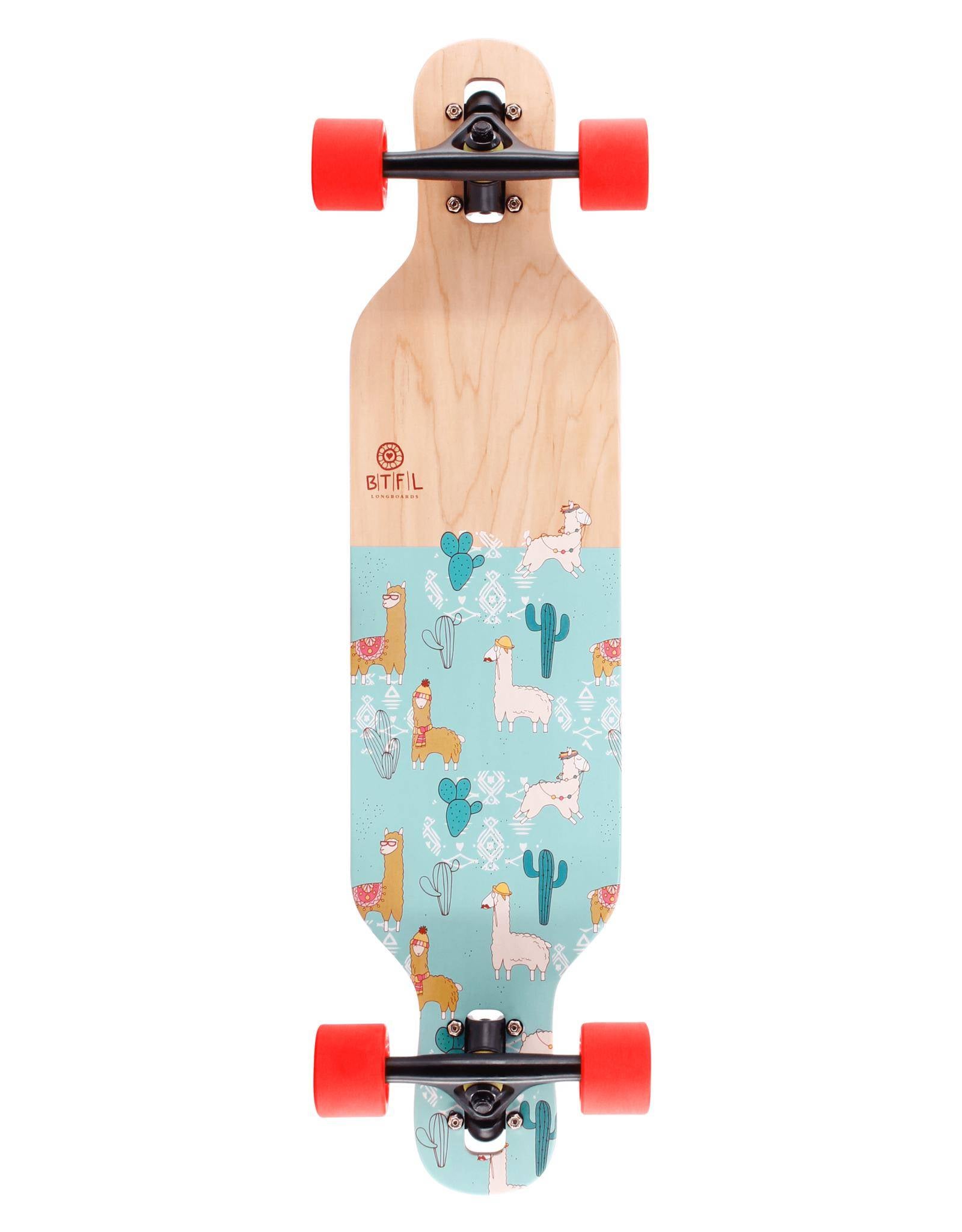 BTFL - MAYA - Children's Longboard Llamas