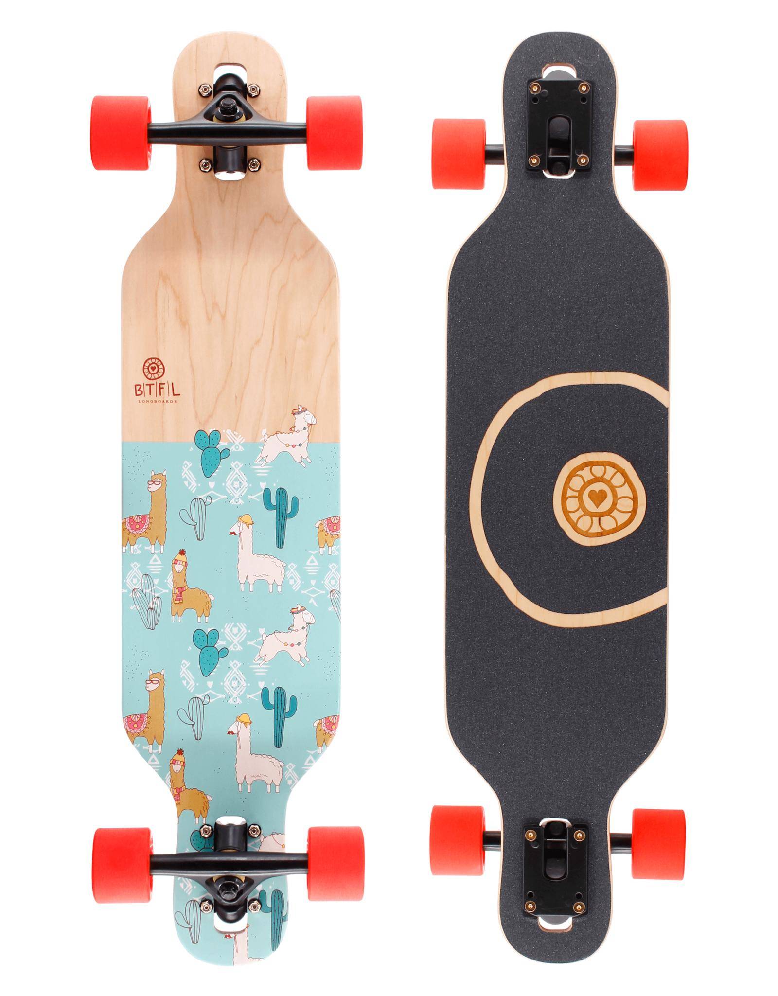 BTFL - MAYA - Children's Longboard Llamas
