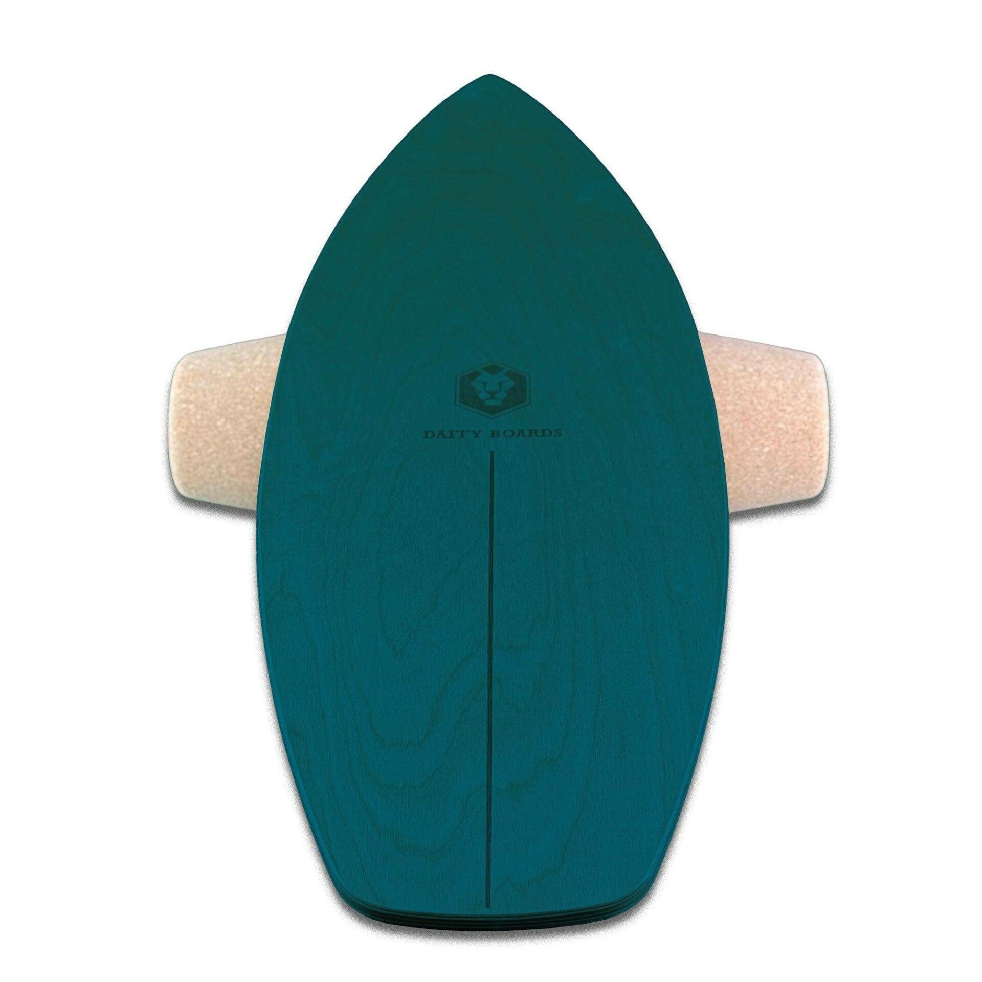 Daffy Boards Super-Bundle: Surf Balance Board + Roller + Stand, Design: Teal