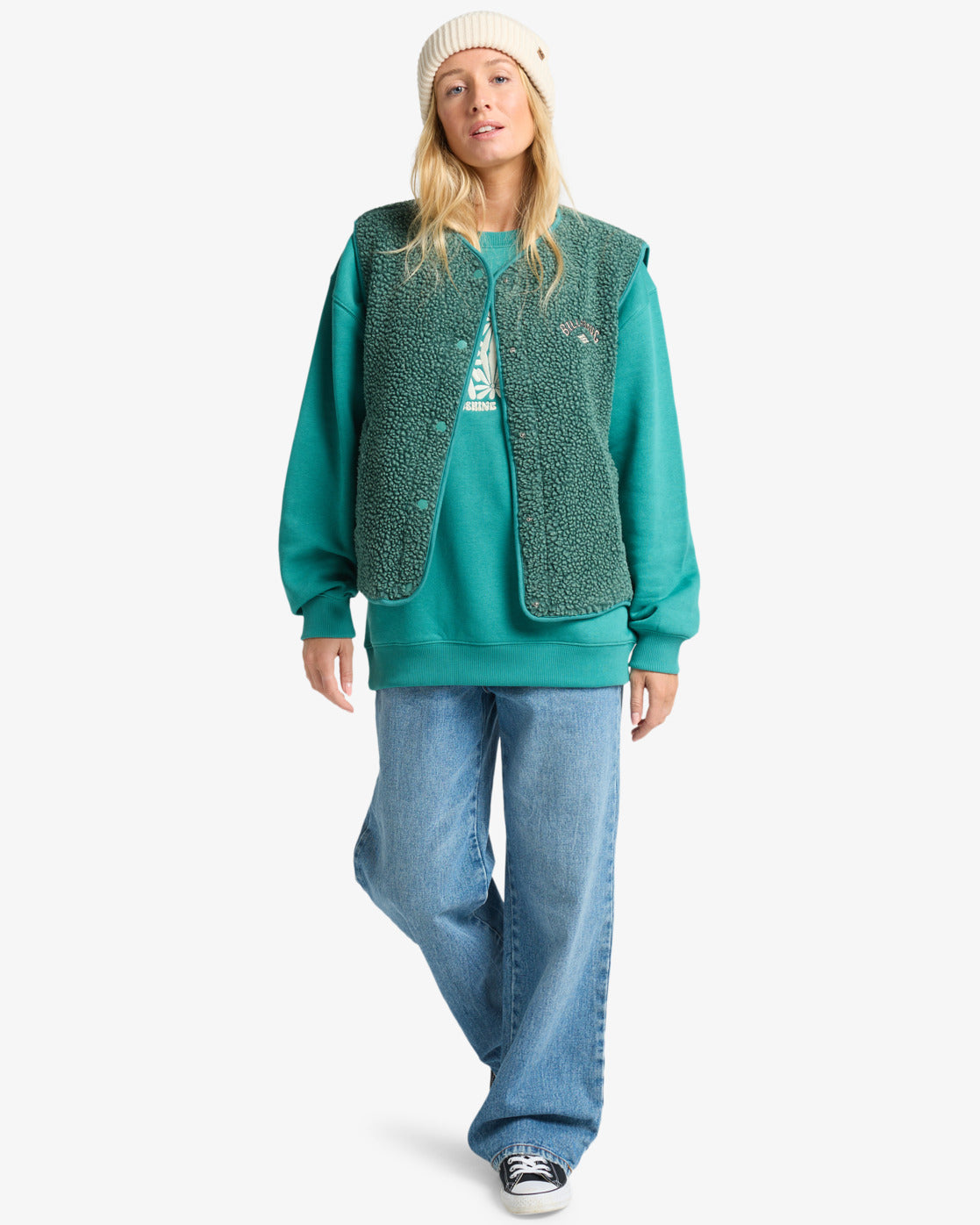 Billabong Be Happy - Sherpa-Weste für Frauen