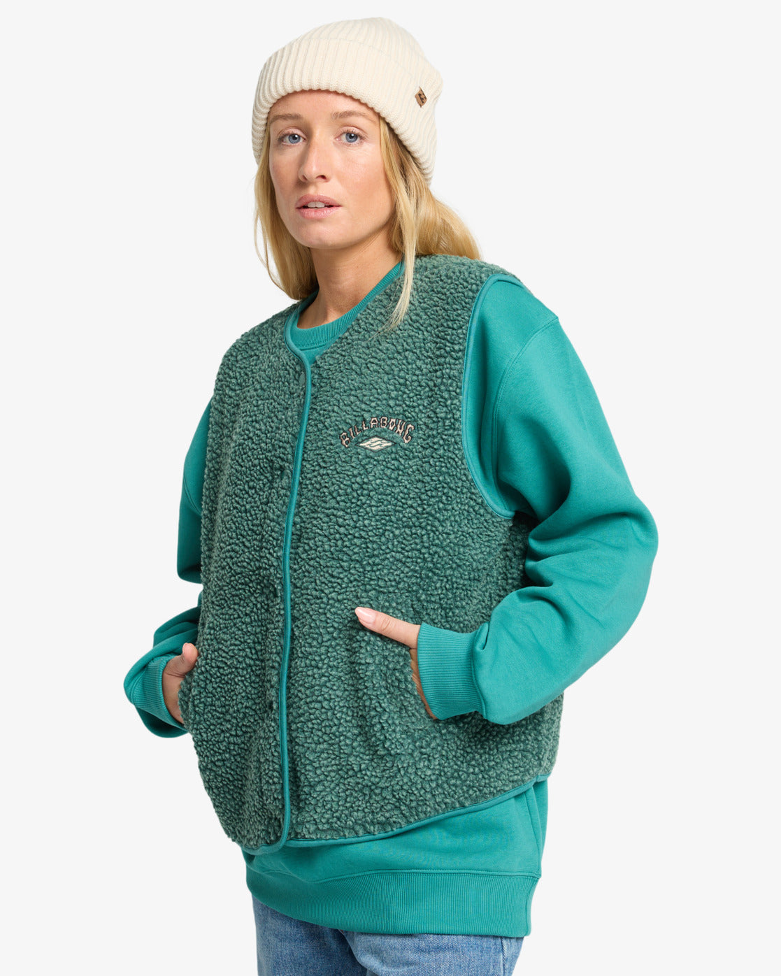 Billabong Be Happy - Sherpa-Weste für Frauen
