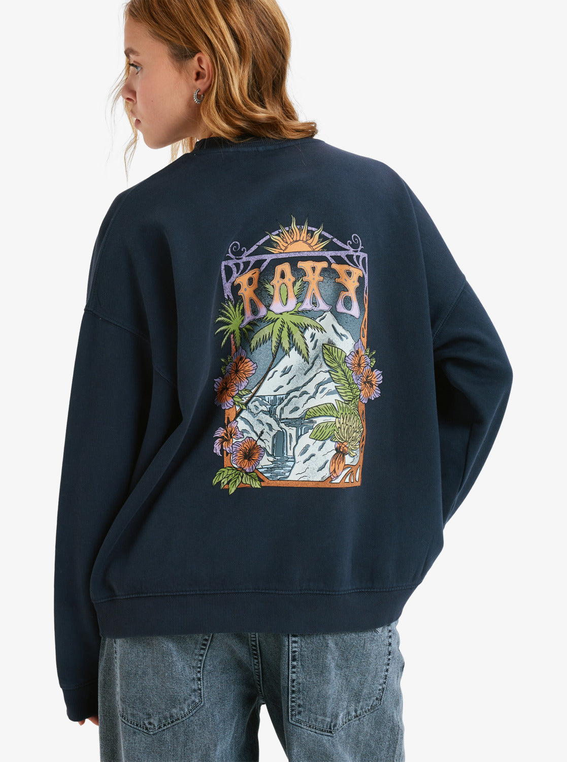 Roxy Lineup Oversized -Sweatshirt mit Vintage-Waschung für Frauen