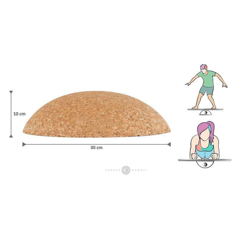 JUCKER HAWAII Cork Half Sphere - Plank Ball for Balance Boards