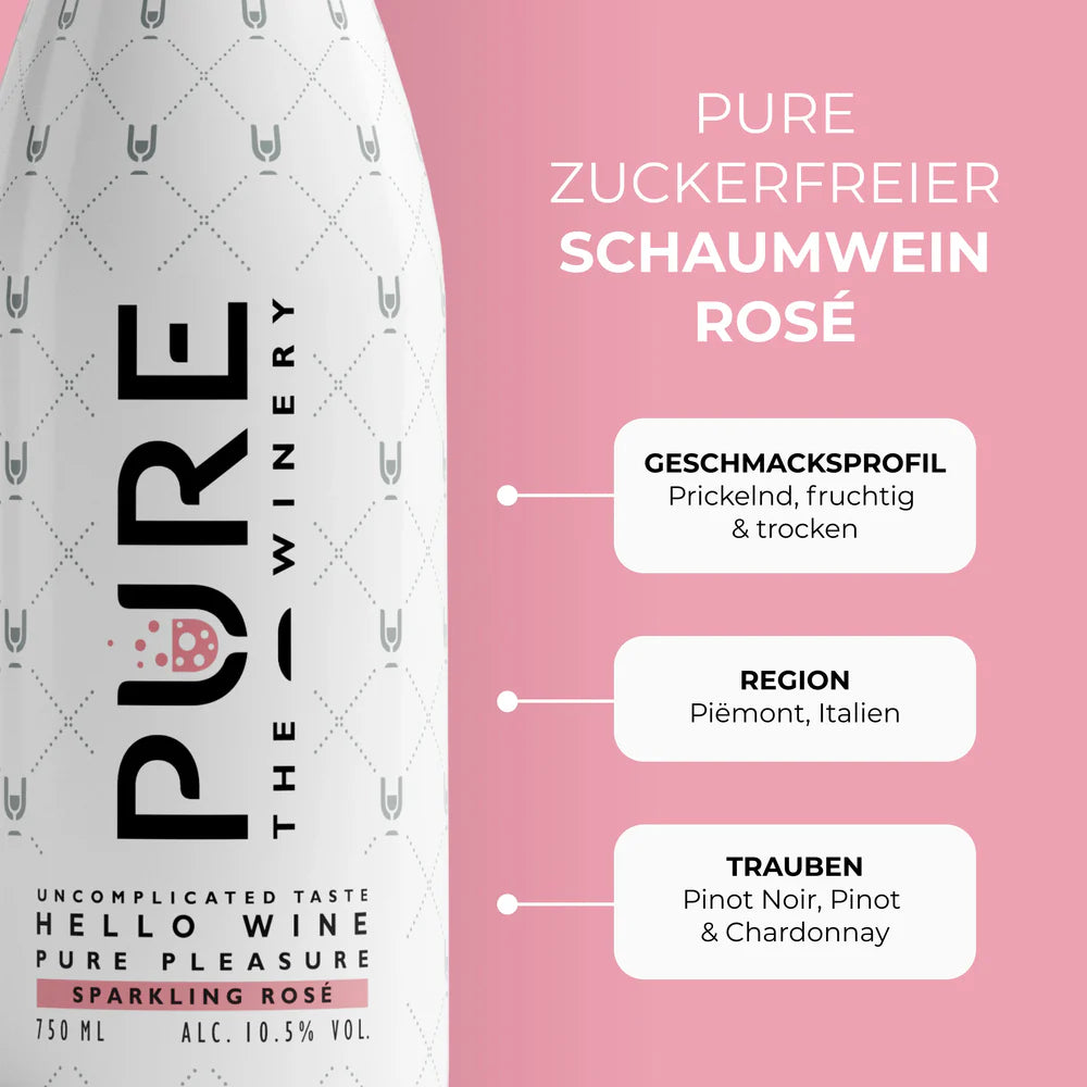 Pure - Zuckerfreier Schaumwein Rose´ - Mooloolabas