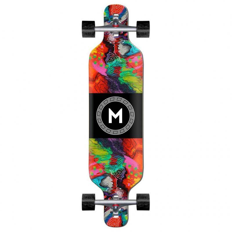 MADRID ABSTRACT 40" DROP THROUGH CRUISER LONGBOARD COMPLETE - Mooloolabas