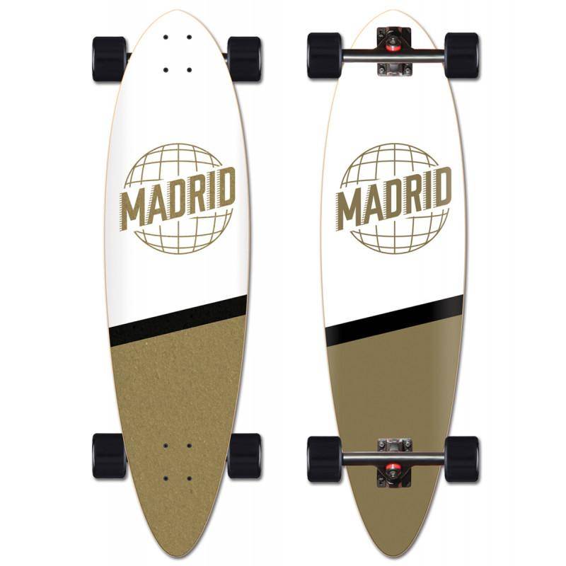 MADRID BLUNT WORLD WHITE/GOLD 36” - LONGBOARD COMPLETE - Mooloolabas