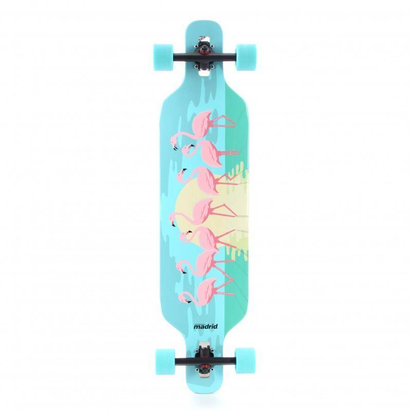 MADRID FLAMINGOS 40" DROP THROUGH LONGBOARD COMPLETE - Mooloolabas
