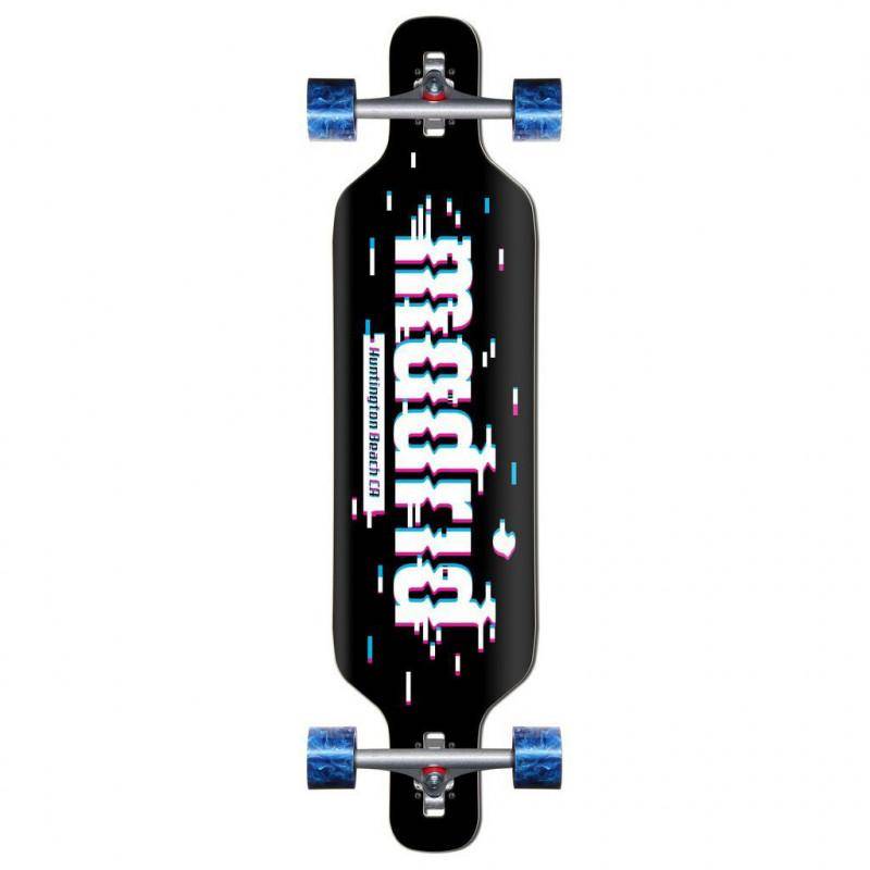 MADRID GLITCH 40" DROP THROUGH LONGBOARD COMPLETE - Mooloolabas