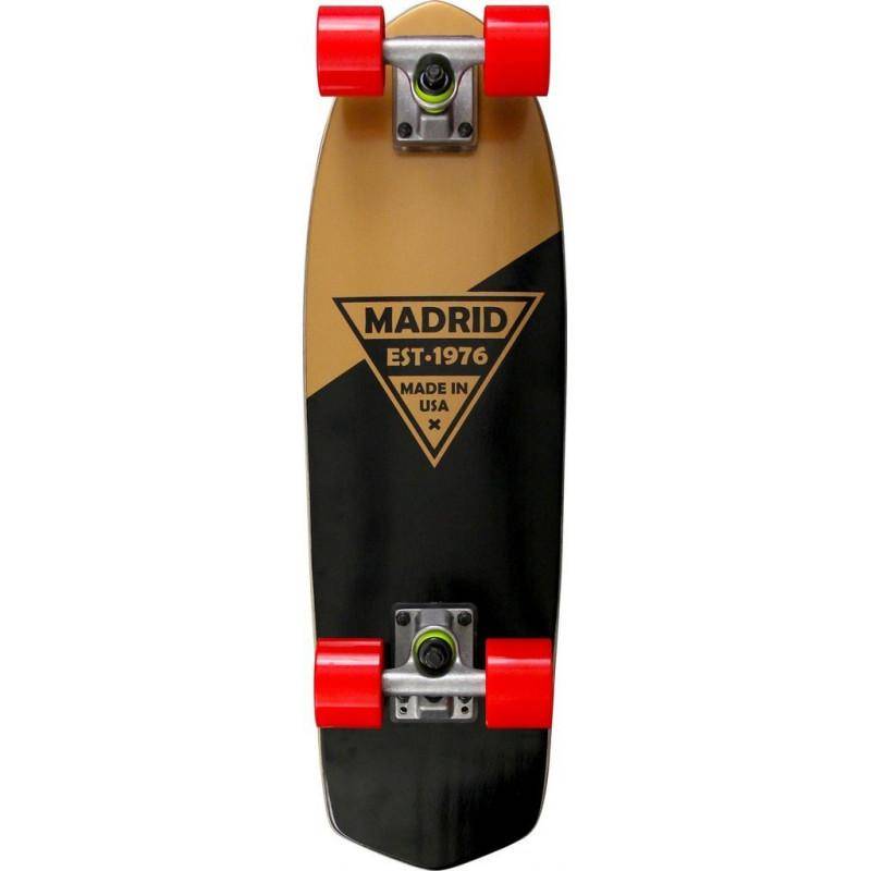 MADRID PARTY 24" GOLD METALLIC LOGO - CRUISER SKATEBOARD COMPLETE - Mooloolabas