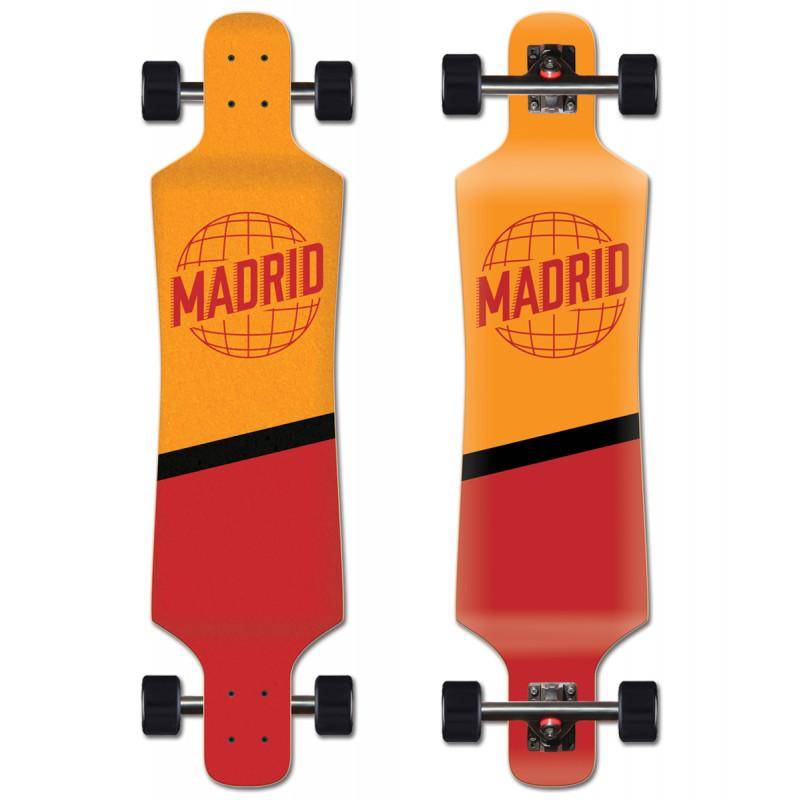 MADRID SPADE TOP-MOUNT WORLD ORANGE/RED 39” - LONGBOARD COMPLETE - Mooloolabas