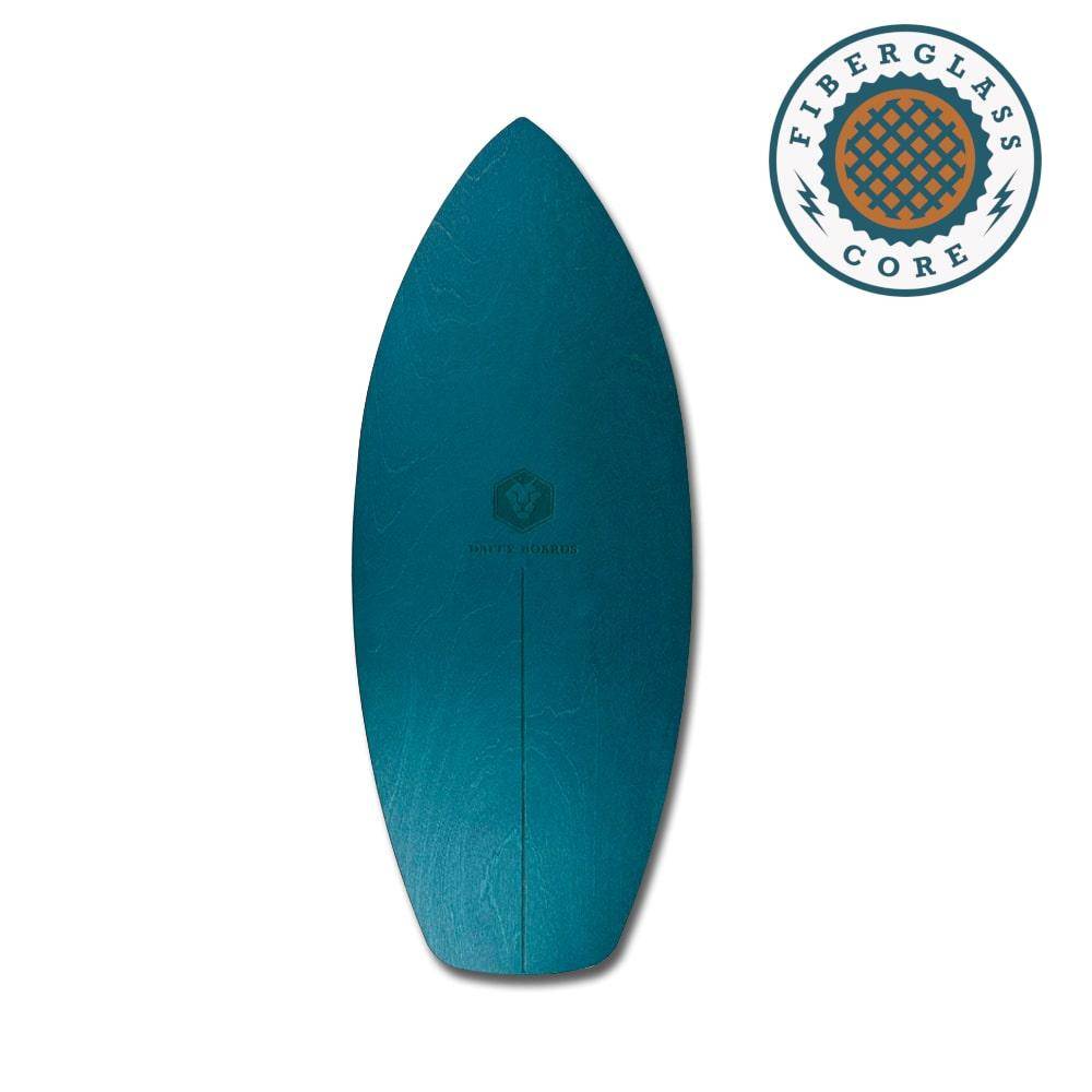 Daffy Boards Surf Style Balance Board with Fiberglass Core - Design: Teal