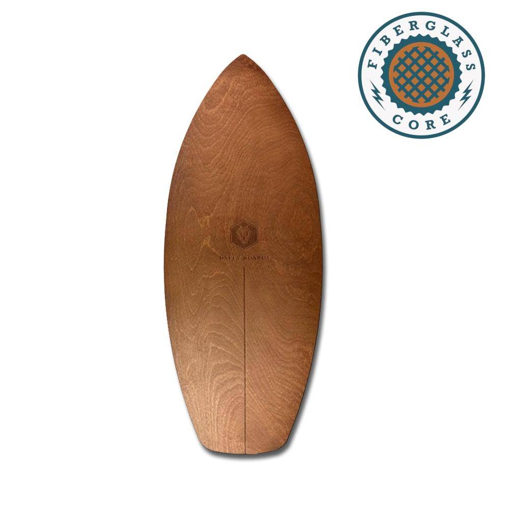 Daffy Boards Surf Style Balance Board with Fiberglass Core - Design: Walnut