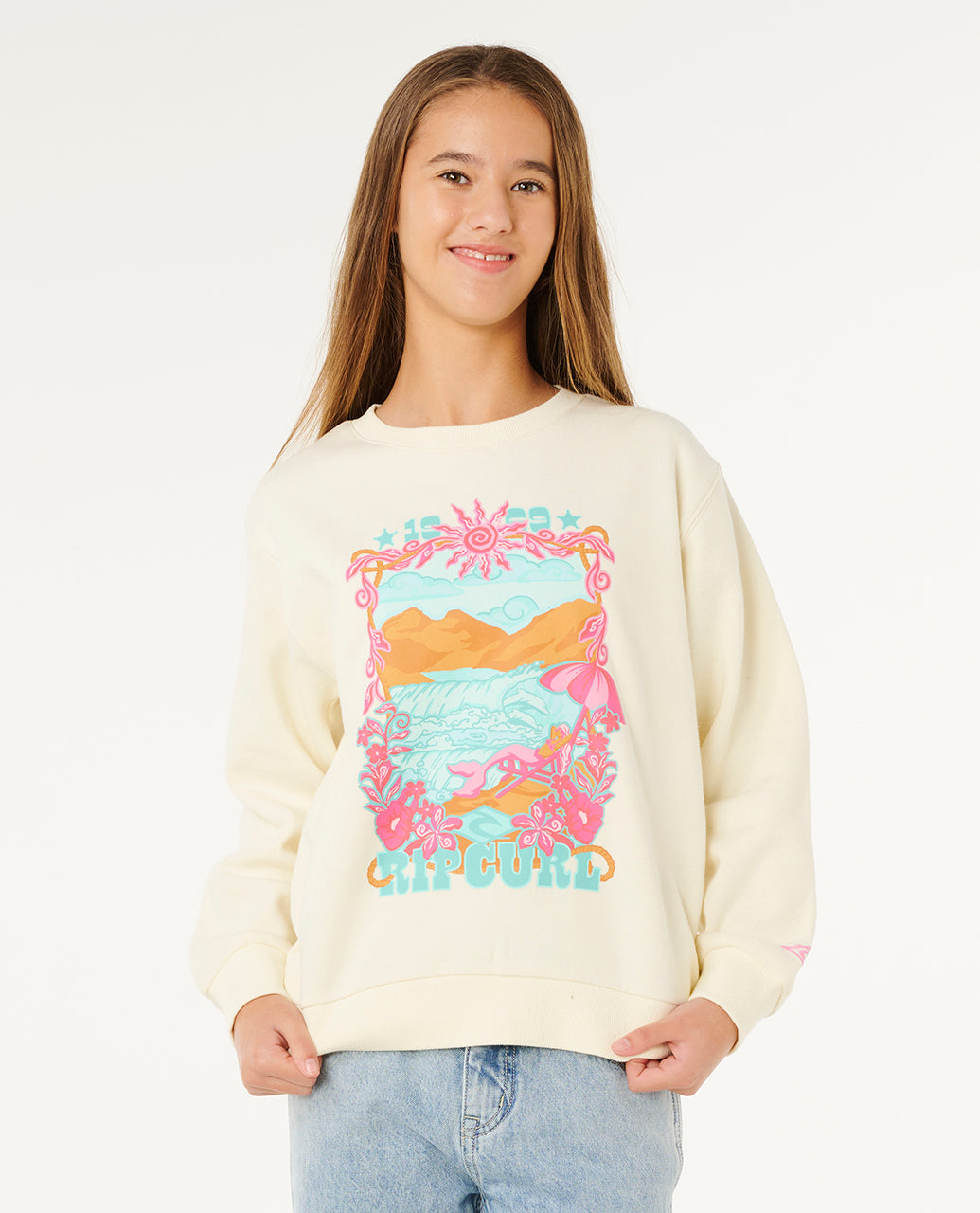 Rip Curl Sunshine Squad Rundhals-Sweatshirt für Mädchen