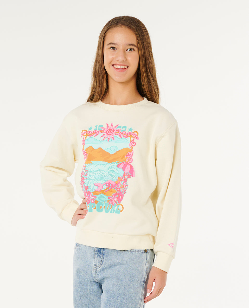 Rip Curl Sunshine Squad Rundhals-Sweatshirt für Mädchen