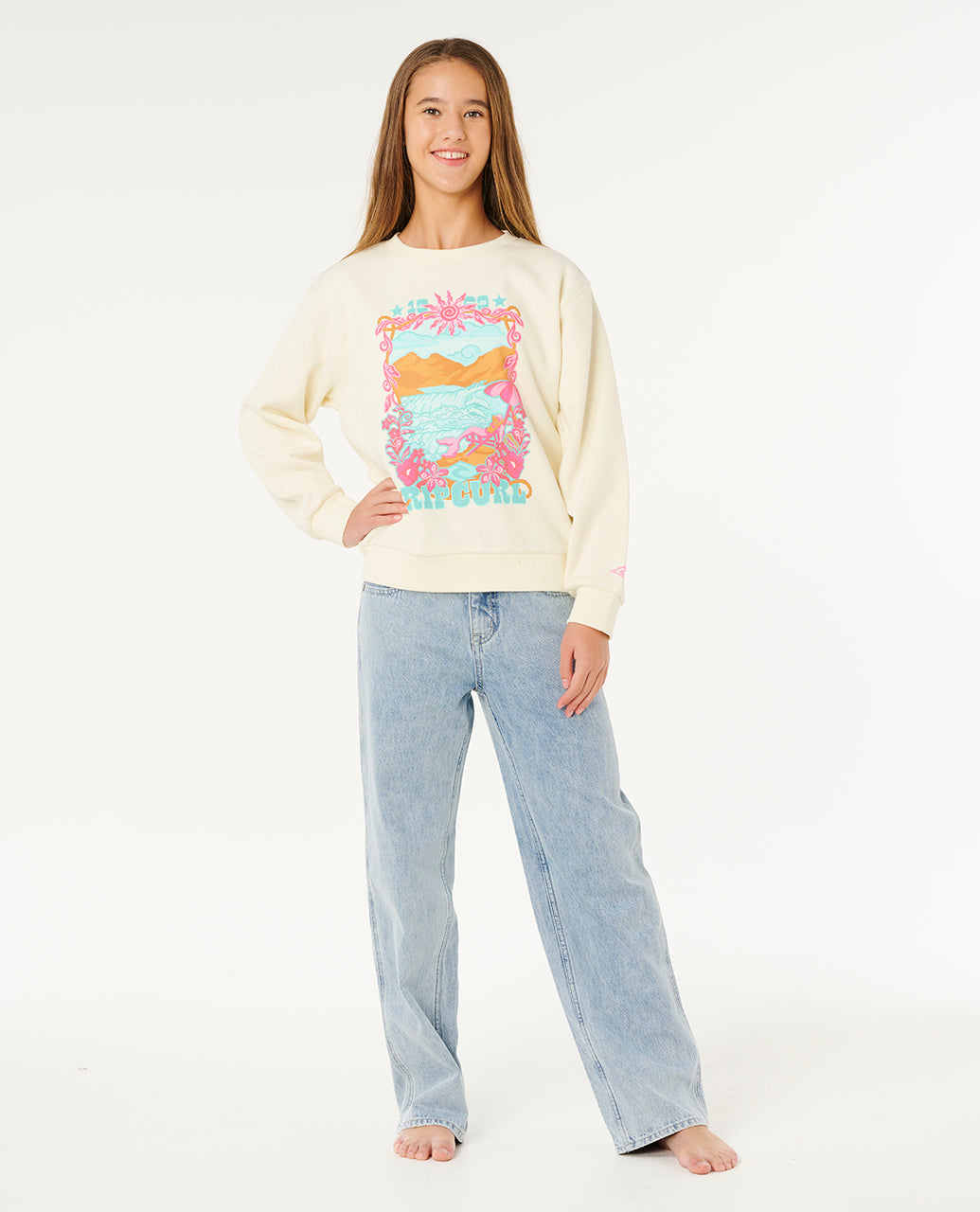 Rip Curl Sunshine Squad Rundhals-Sweatshirt für Mädchen
