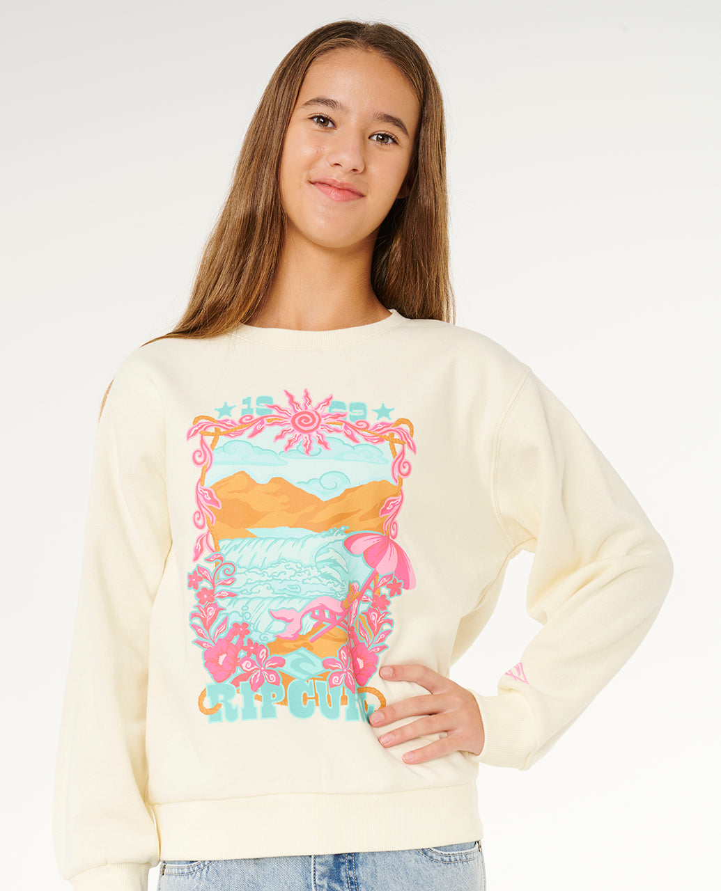 Rip Curl Sunshine Squad Rundhals-Sweatshirt für Mädchen