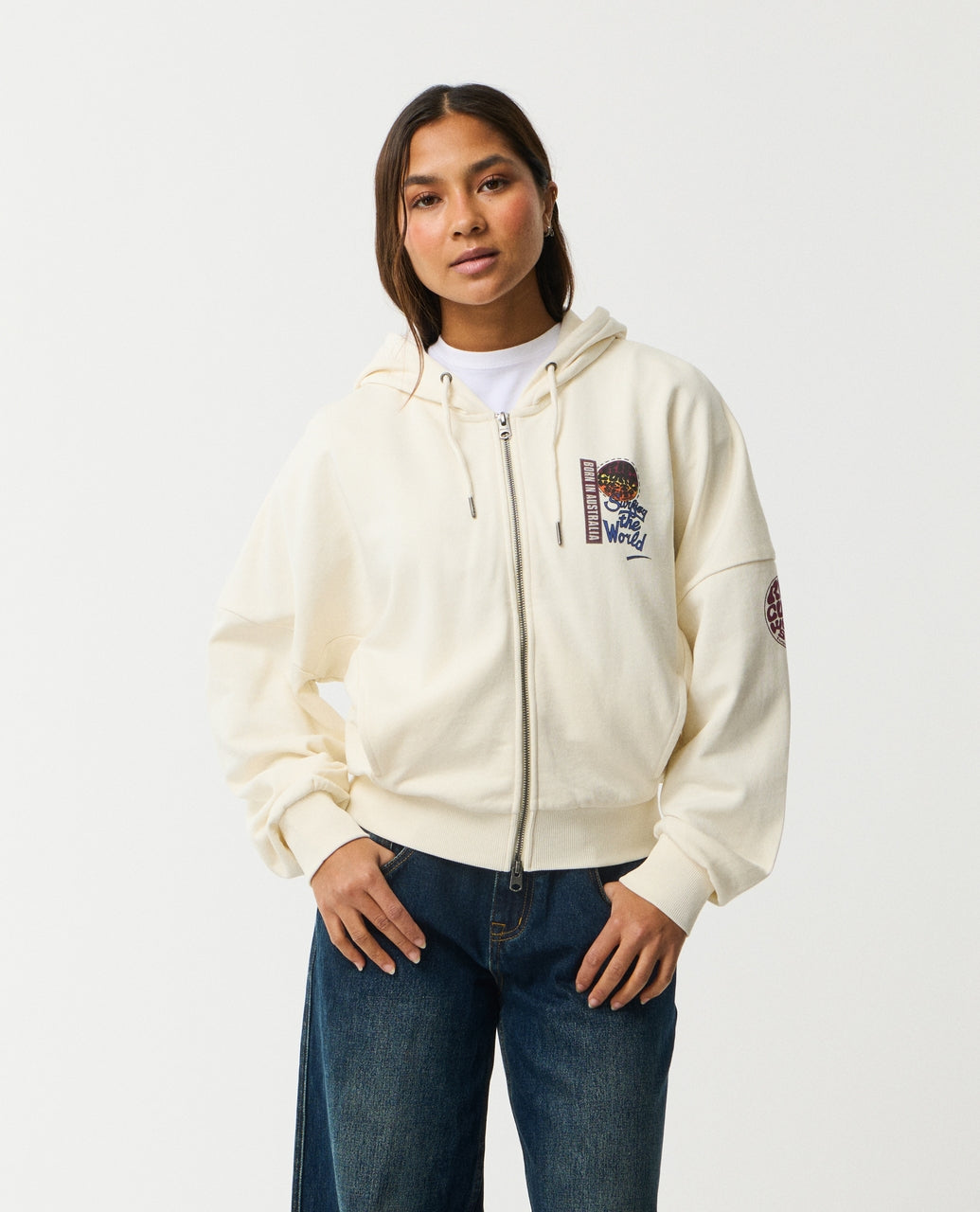 Rip Curl Surf The World Zip Thru Hoodie