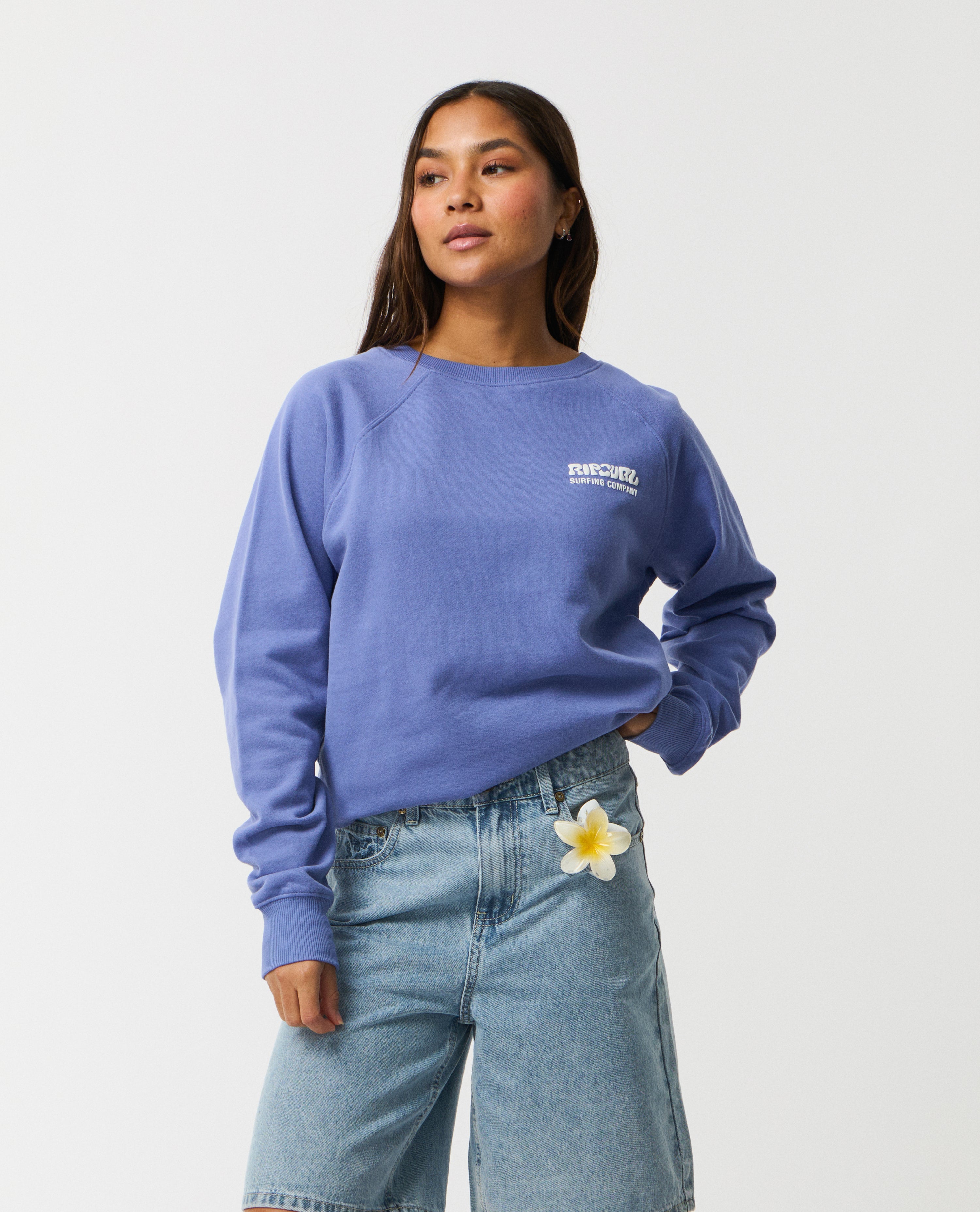 Rip Curl Surf Puff Raglan Relax Sweatshirt