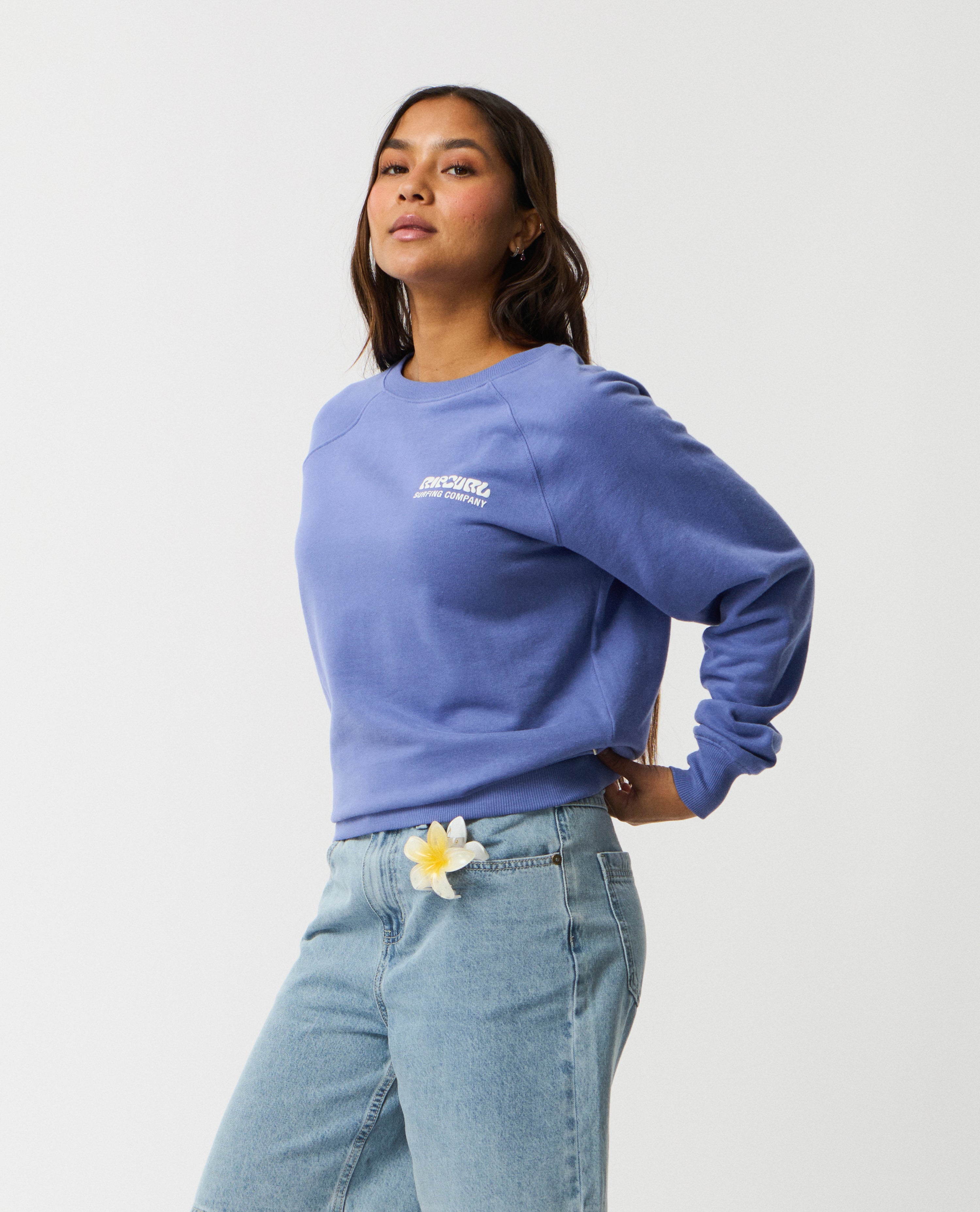 Rip Curl Surf Puff Raglan Relax Sweatshirt