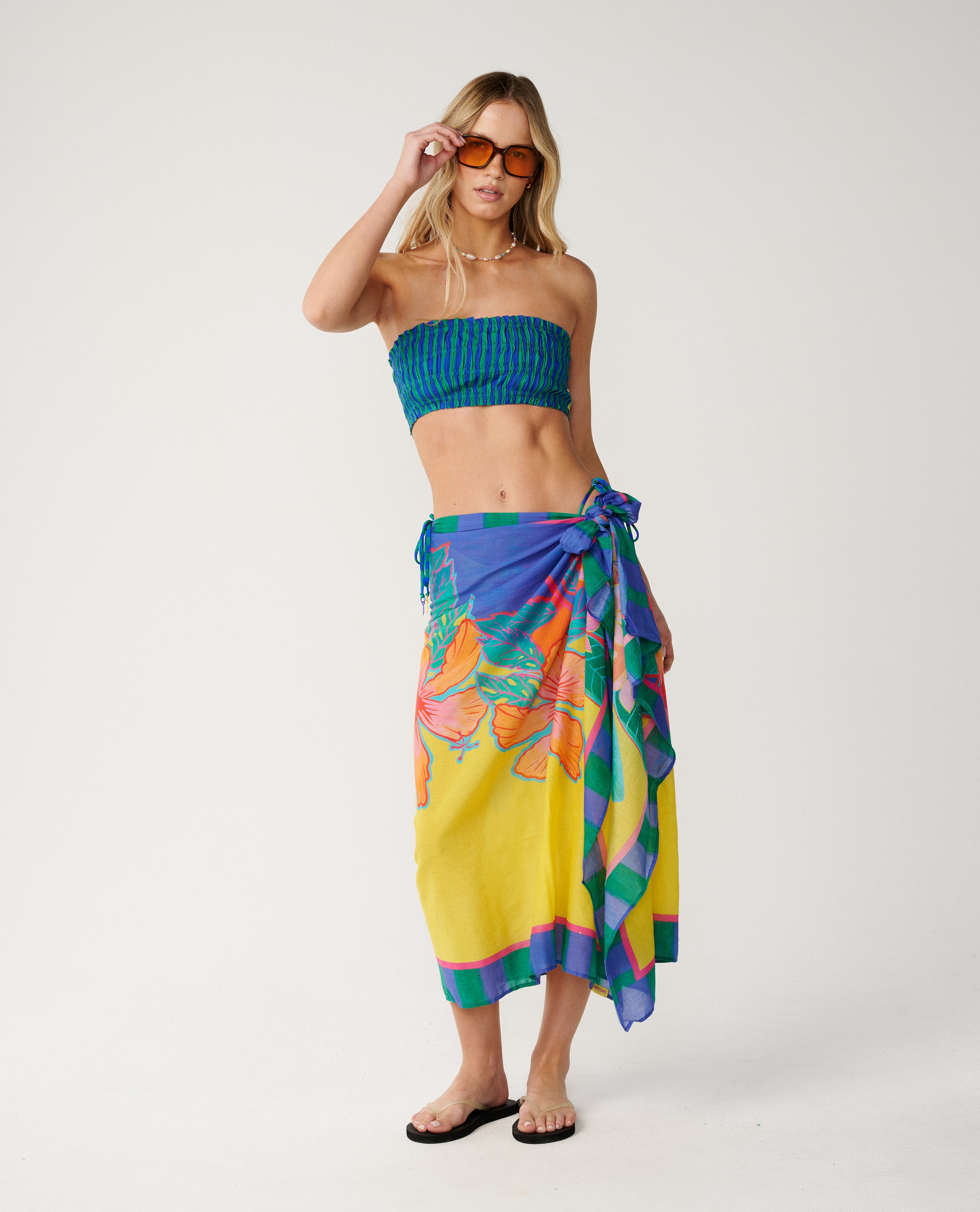 Rip Curl Bliss Stripe Shirred Bralette Top