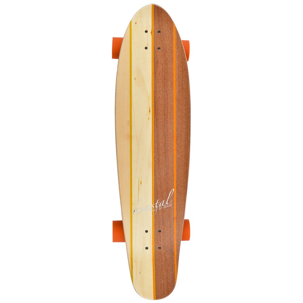 Koastal Two Face - Longboard Komplett Braun Weiß