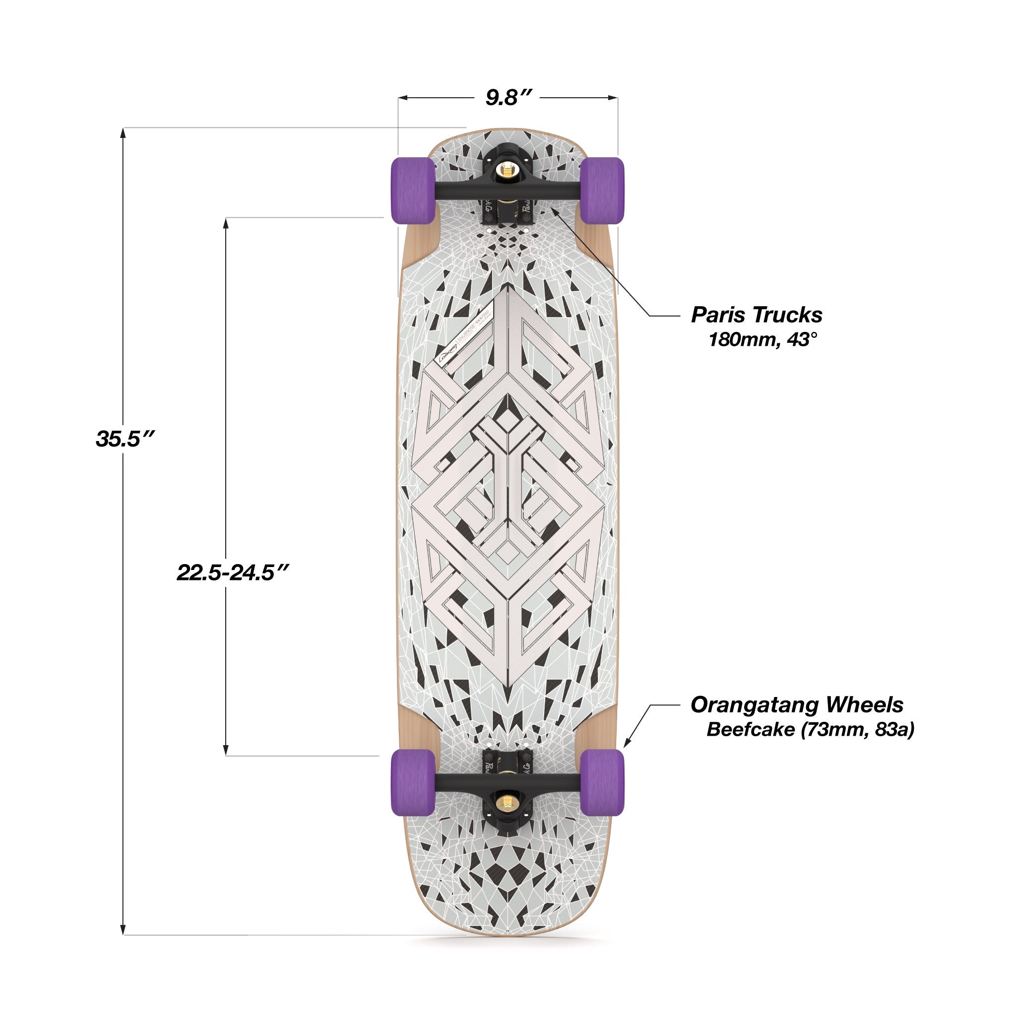 Loaded Snubnose Tesseract II 36" Longboard Complete - Mooloolabas