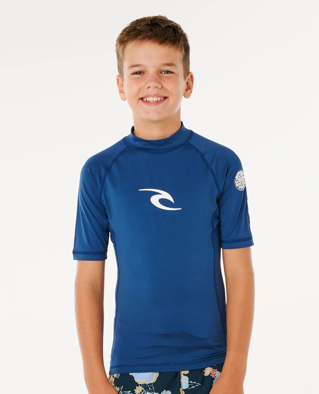 Rip Curl - Waves UPF Short Sleeve Boy Rash - Mooloolabas