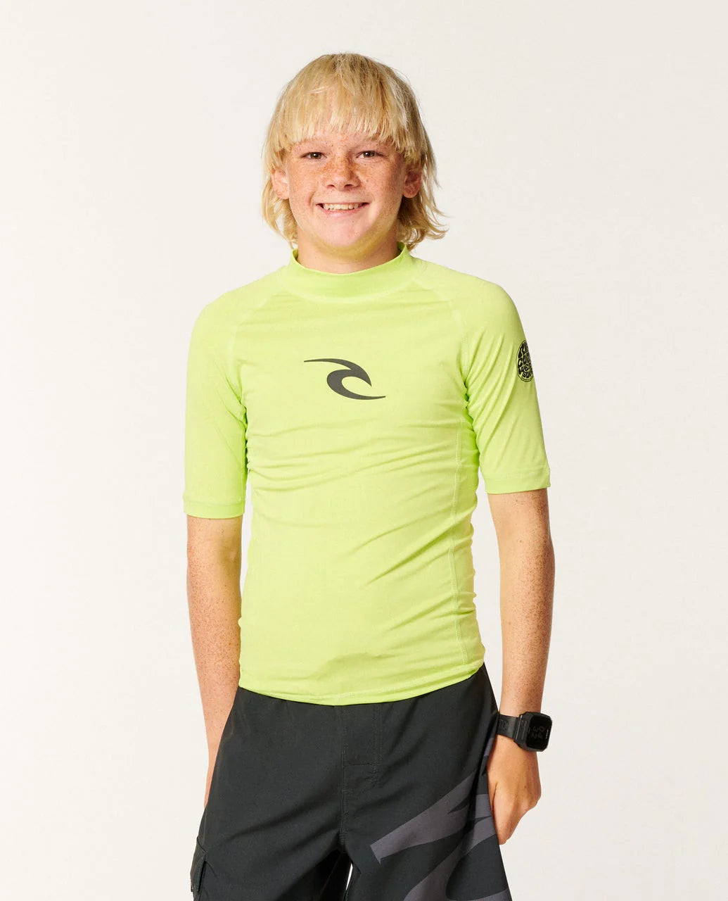 Rip Curl - Waves UPF Short Sleeve Boy Rash - Mooloolabas
