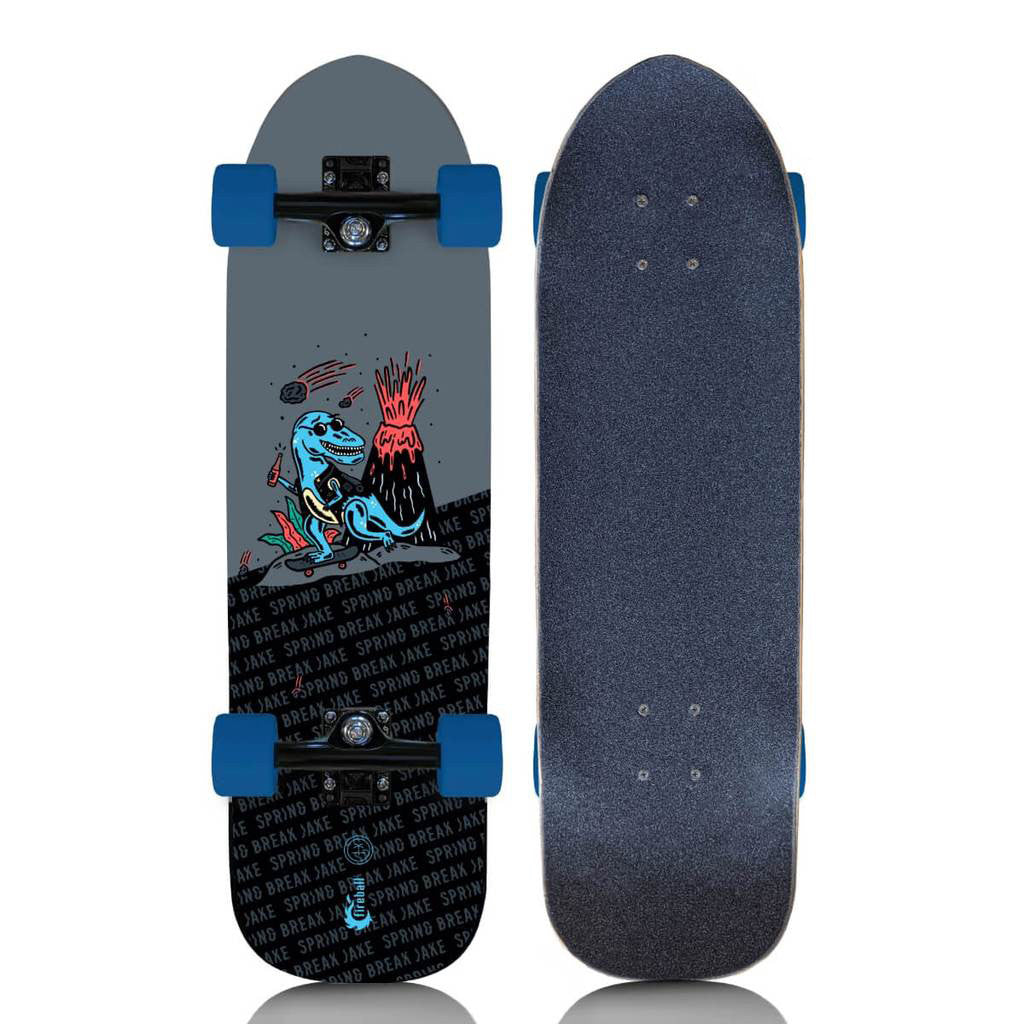 Fireball Limited Edition Spring Break Jake Artist Series 29,5" Cruiser Skateboard Complete - Blue_tinder_wheels