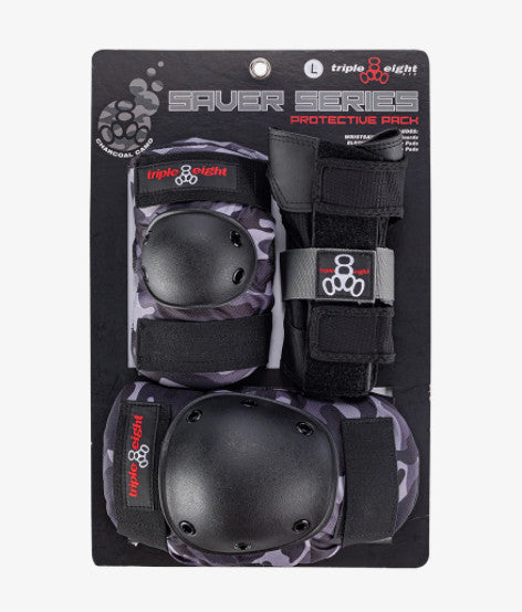 Triple Eight Saver Color Series 3-Pack - Char Camo